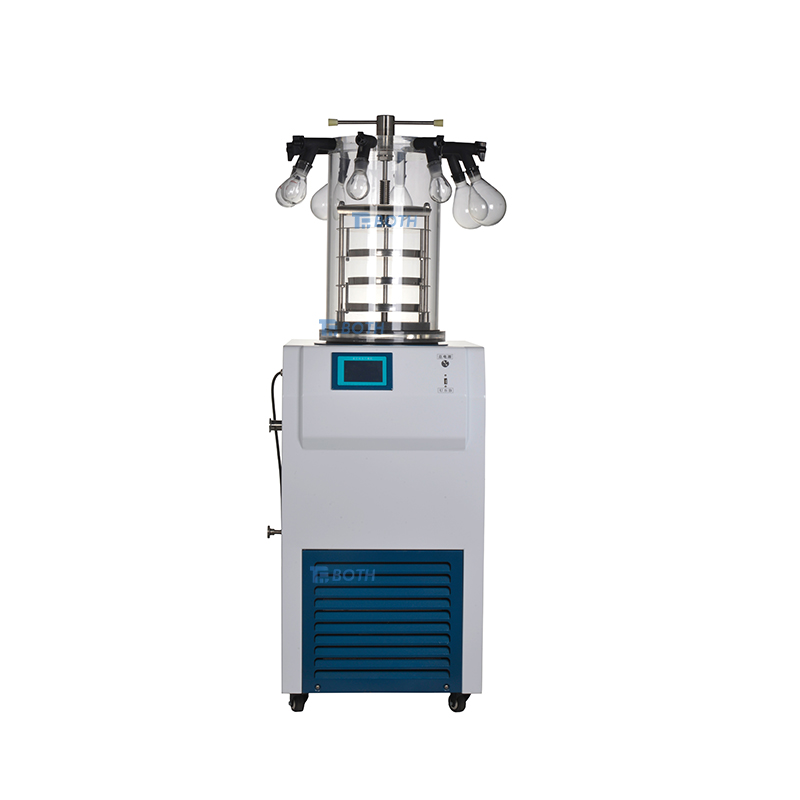 Lab -60℃ Vacuum Freeze Dryer Lyophilizer Multi-Manifolds Freezing Drying  Machine